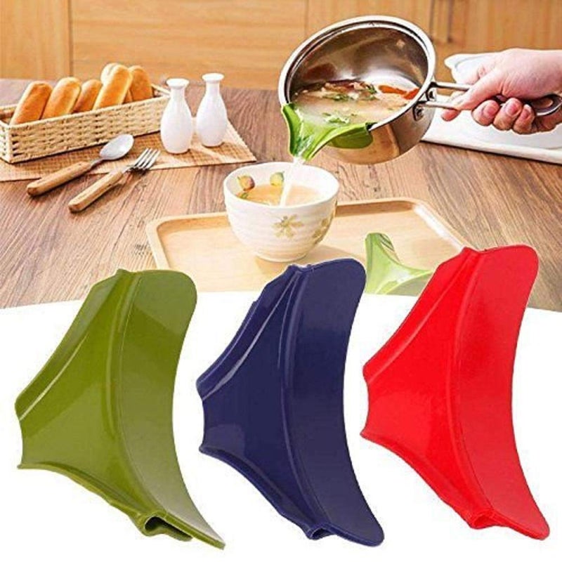KREZON KREZON Silicone Slip On Pour Spout for Pots Pans Bowl Jars Kitchen Essential and Other Kitchen Gadget Tool Organizer Silicone Funnel Kitchen Gadget Tool Multicolor 1PC - Image 5