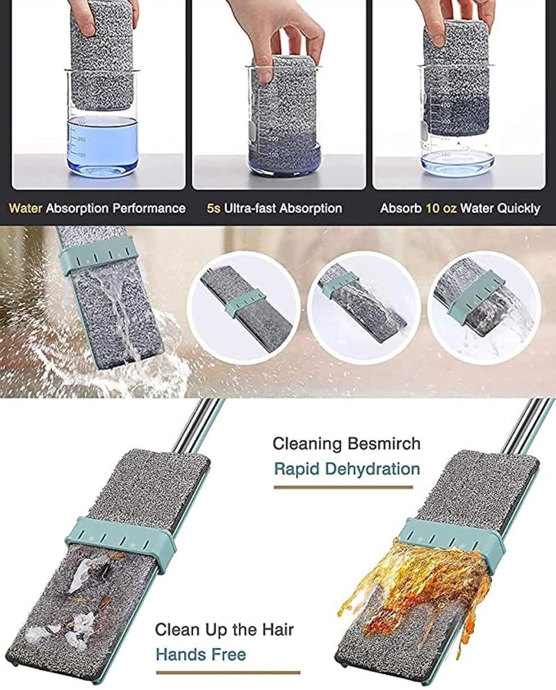 Upkaranwale Microfiber Squeeze Flat Mop dusting Cloth mop Refills for Floor Cleaning Micro Fiber Cloth for Cleaning Floor Cleaning Cloth Bucket Less Mop Pack of 1 - Image 2
