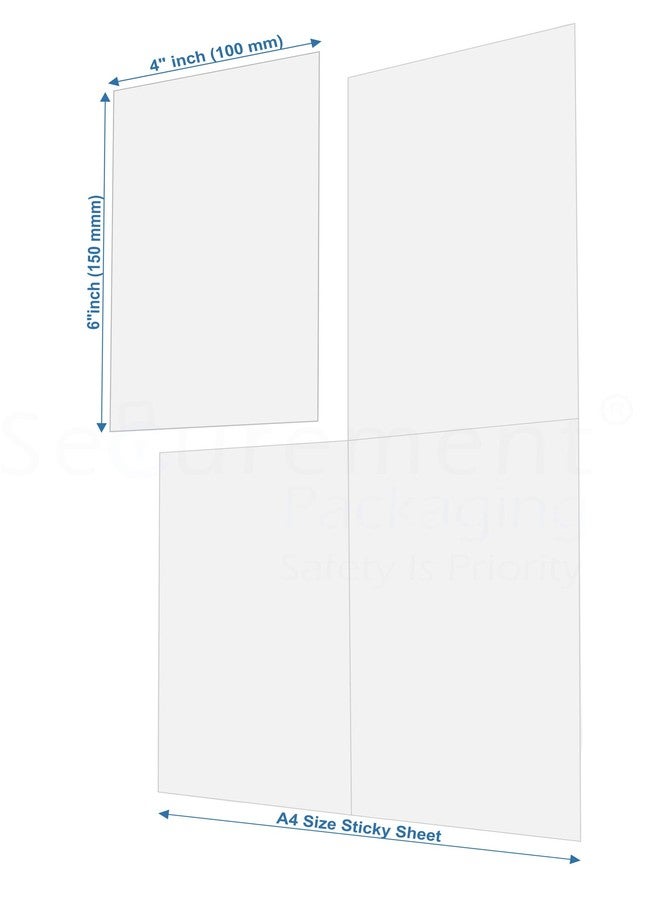 Securement Easyship Matt Sticky Labels (A4 Size Sheet with 4 Pre-Cut Labels Per Sheet) - Suitable for Inkjet Printers (200 Sheets) - Image 2