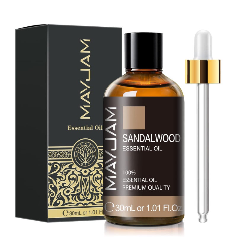 MAYJAM Sandalwood Essential Oil 1.01FL.OZ, MAYJAM Premium Aromatherapy Sandalwood Oil for Diffuser, Candle Making, Home Office Car Yoga Use, 30ML/Bottle - Image 2