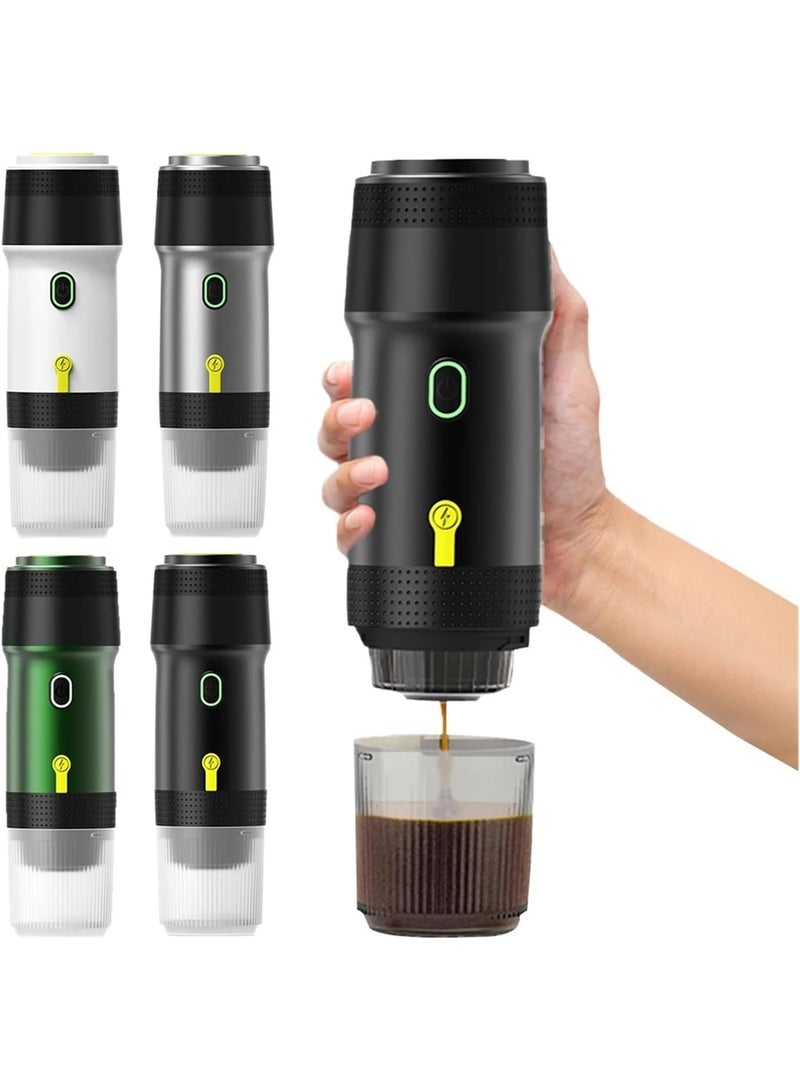MUNTAQI Portable Coffee Maker – Mini Travel Espresso Machine, Manual & Battery Operated Compact Coffee Brewer, Compatible with Ground Coffee & Capsules – Ideal for Camping, Travel, Office & Outdoor Use - Image 1