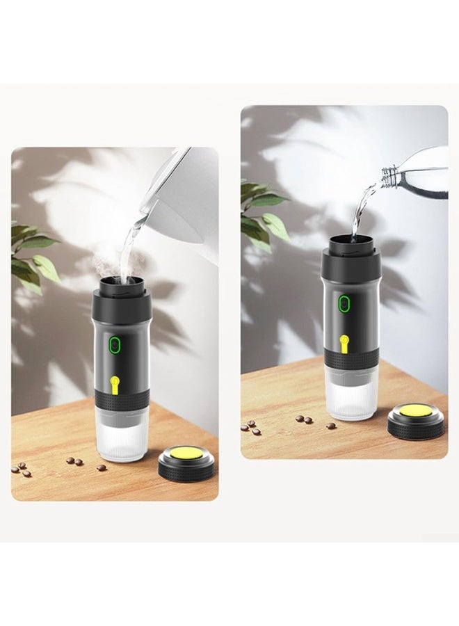 MUNTAQI Portable Coffee Maker – Mini Travel Espresso Machine, Manual & Battery Operated Compact Coffee Brewer, Compatible with Ground Coffee & Capsules – Ideal for Camping, Travel, Office & Outdoor Use - Image 5