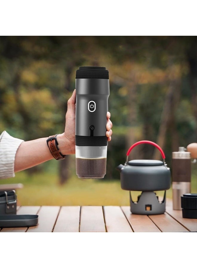 MUNTAQI Portable Coffee Maker – Mini Travel Espresso Machine, Manual & Battery Operated Compact Coffee Brewer, Compatible with Ground Coffee & Capsules – Ideal for Camping, Travel, Office & Outdoor Use - Image 3