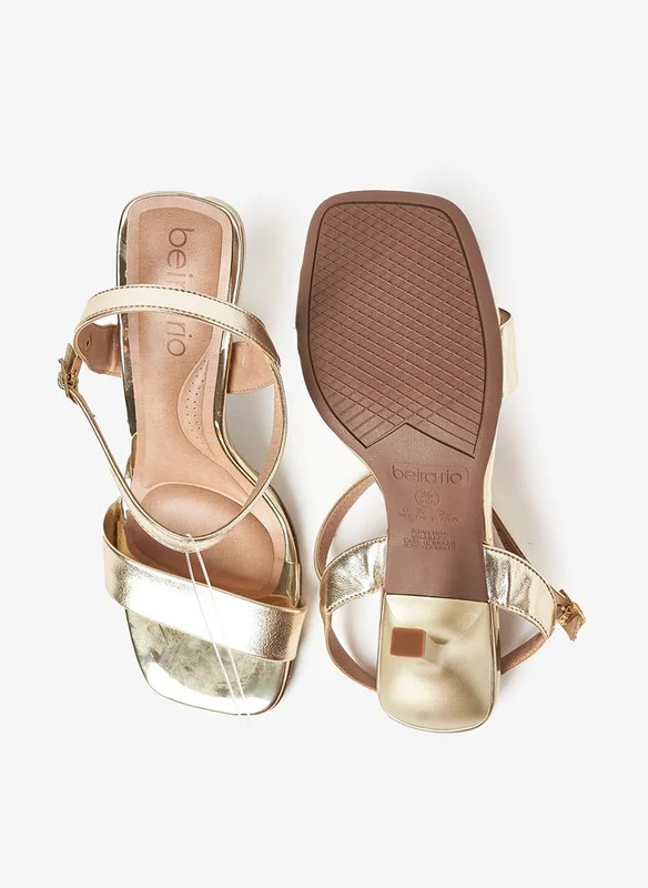 Beira Rio Beira Rio Ladies Party Sandals Golden | Made In Brazil