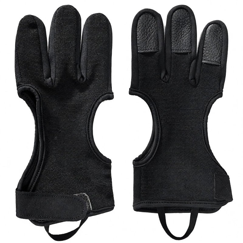 Mumian Archery Gloves M: Lightweight Sweat-Absorbent Stretch Fabric - Anti-Slip Cowhide Leather Pad Adjustable Fastener Straps for Archery Enthusiasts Outdoor Shooting Practice - Image 5