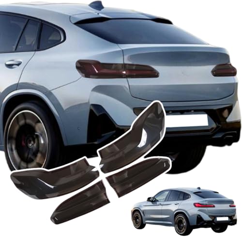JONKOKO عدسة مصباح الذيل الخلفي الأسود ABS مجموعة مصابيح الذيل متوافقة مع BMW X4 G02 X4 M 2019-2025 غطاء حماية خارجي لمصابيح الذيل الملحقات - Image 1