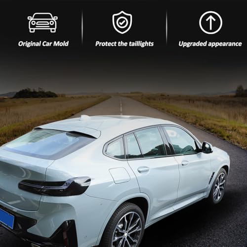 JONKOKO عدسة مصباح الذيل الخلفي الأسود ABS مجموعة مصابيح الذيل متوافقة مع BMW X4 G02 X4 M 2019-2025 غطاء حماية خارجي لمصابيح الذيل الملحقات - Image 4