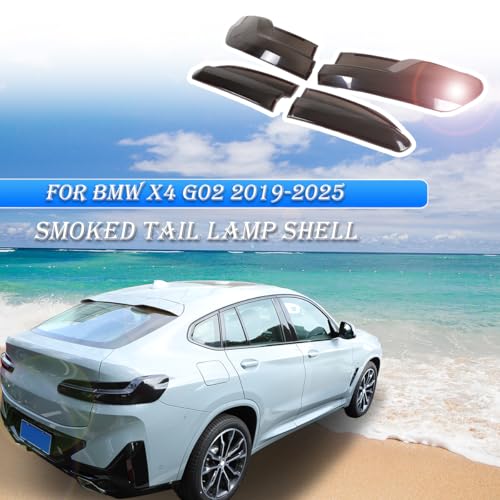 JONKOKO عدسة مصباح الذيل الخلفي الأسود ABS مجموعة مصابيح الذيل متوافقة مع BMW X4 G02 X4 M 2019-2025 غطاء حماية خارجي لمصابيح الذيل الملحقات - Image 3