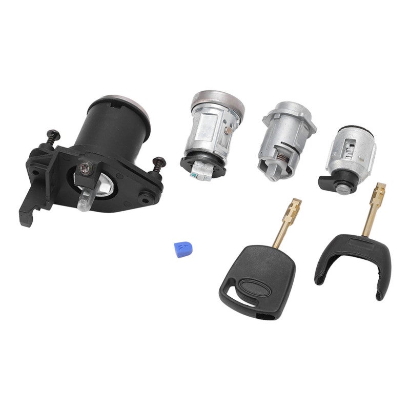 Ignition Switch Lock Cylinder Set Replacement for Ford Fiesta MK5 Fusion - Durable Aluminum Alloy 4-Piece Door Lock Key Cylinder Kit - Ignition Starter Switch for Automotive Repair - Image 5