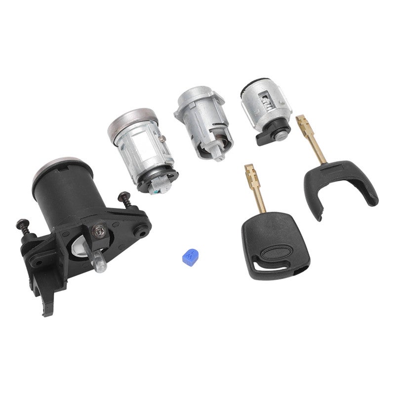 Ignition Switch Lock Cylinder Set Replacement for Ford Fiesta MK5 Fusion - Durable Aluminum Alloy 4-Piece Door Lock Key Cylinder Kit - Ignition Starter Switch for Automotive Repair - Image 4