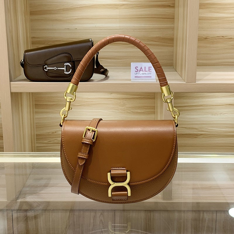 Women'S Bag Niche Design Handbag Fashionable Women'S Commuter High-End One-Shoulder Cross-Body Saddle Bag - Image 1