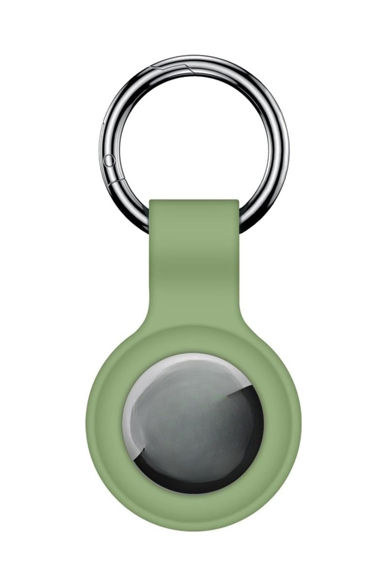 Compatible with AirTag Case Keychain for Air Tag Holder Silicone for AirTags Key Ring Cases Tags Chain for Apple for AirTag GPS Item Finders Accessories, Teal Green  - Image 1