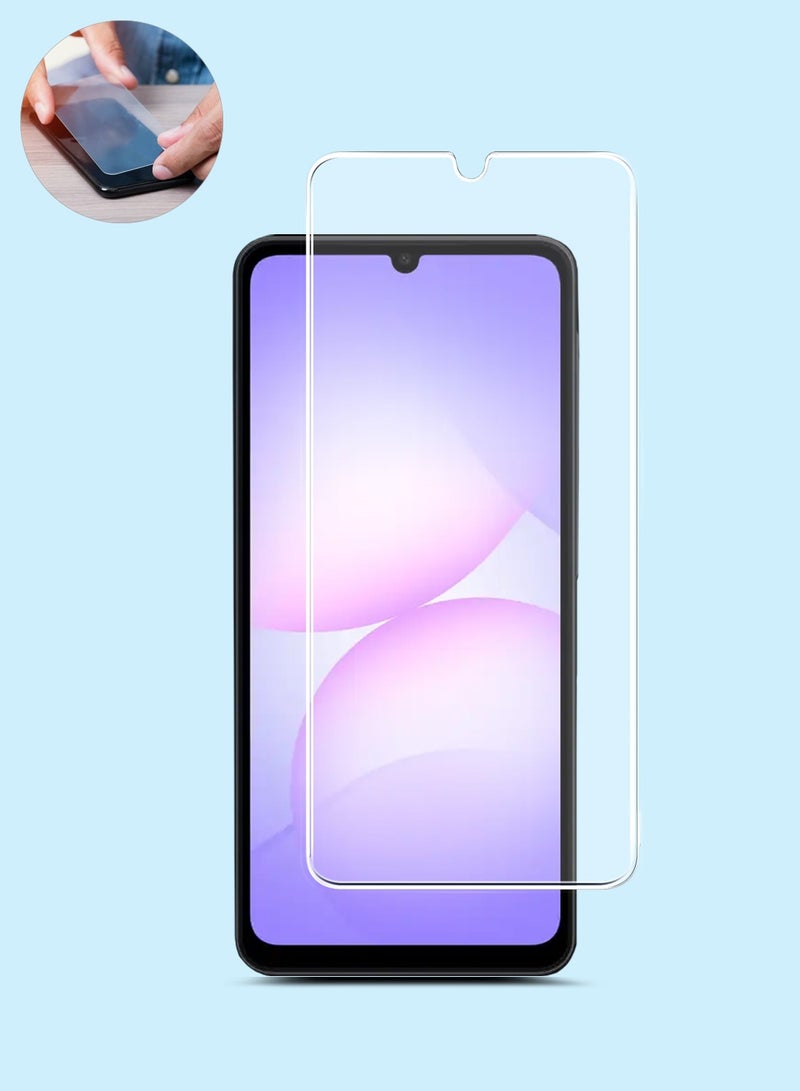 جيماكس حامي شاشة زجاجي مقوي 9H 2.5D بحواف منحنية لسلسلة GMAX Premium لجهاز سامسونج جالاكسي A07 4G لعام 2025 - شفاف - Image 1
