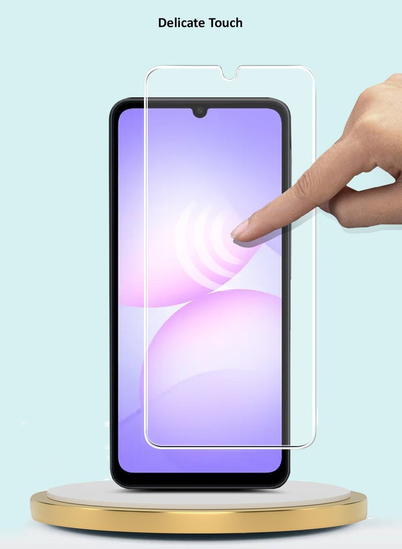 جيماكس حامي شاشة زجاجي مقوي 9H 2.5D بحواف منحنية لسلسلة GMAX Premium لجهاز سامسونج جالاكسي A07 4G لعام 2025 - شفاف - Image 4