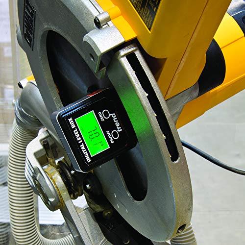 Trend جهاز قياس الزوايا الرقمي المتطور مع قاعدة مغناطيسية وشاشة LCD لنجارة الخشب وضبط زوايا المنشار بدقة، أسود، DLB - Image 5