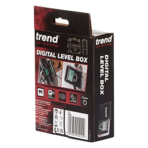 Trend جهاز قياس الزوايا الرقمي المتطور مع قاعدة مغناطيسية وشاشة LCD لنجارة الخشب وضبط زوايا المنشار بدقة، أسود، DLB - Image 3