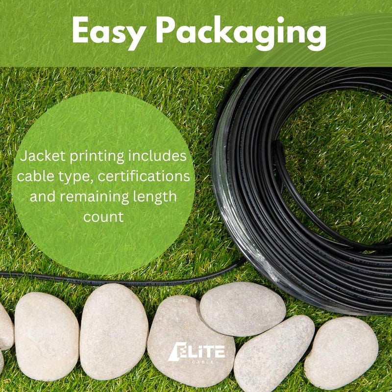 Elite 16/2 Landscape Lighting Wire, Low Voltage, Direct Burial, Outdoor, 100ft, UL Listed, Pure Copper, 16AWG 2 Conductor - Image 4