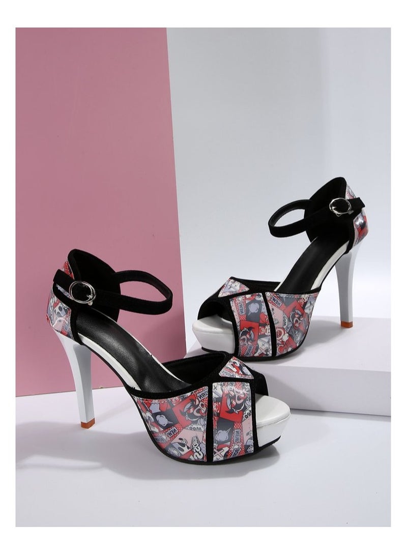 KUYING New Water Diamond Open Toe Sandals 