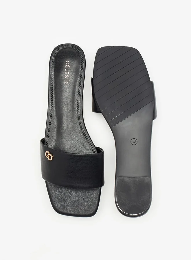 Celeste Women's Logo Embellished Slides