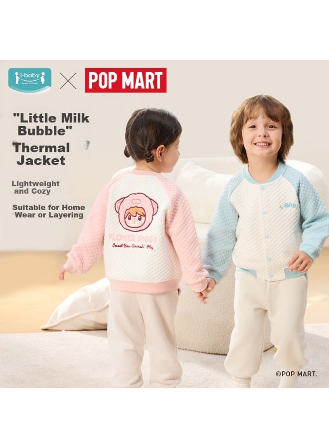 Ibaby Bubble Mart Co-Branded Children'S Jacket Boys And Girls Autumn Thin Baby Cardigan Top Cute Little Bear 90 - Image 1
