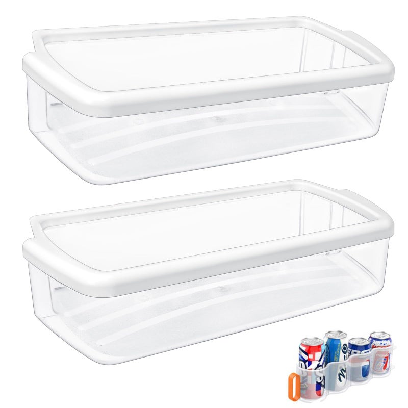 Alvar [2 PACK] UPGRADED WPW10321304 W10321304 Refrigerator Door Shelf Compatible with Whirlpool Refrigerator Door Shelf PS11752778 Whirlpool Fridge Shelf Replacement WRS325FDAM04 WRS322FDAM04 WRS325FDAM02 - Image 1