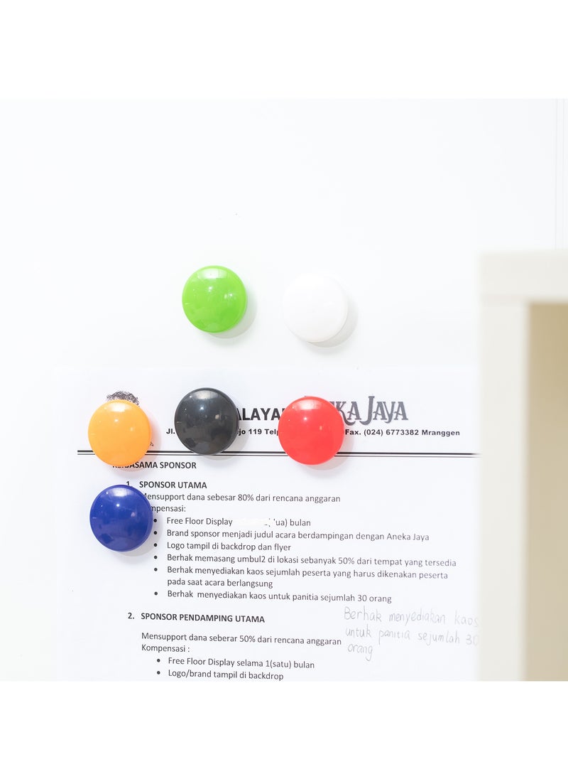 Deli Deli E7825 Magnetic Button Ø30mm Assorted - ideal for organizing notes and reminders on whiteboards, refrigerators, or metal surfaces  - Image 5