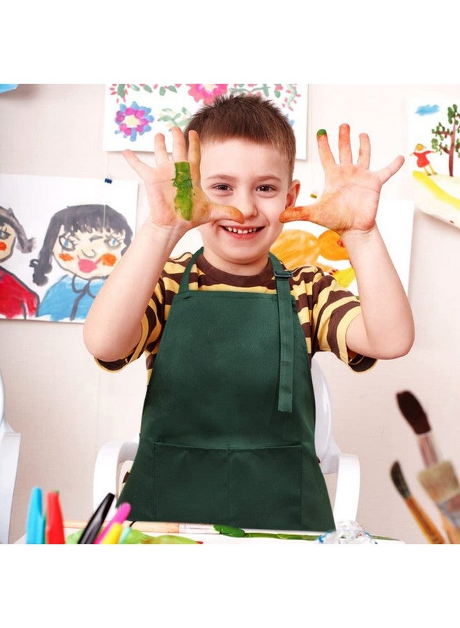 SINLAND Kids Apron with Pocket 2 Pack Adjustable Children Chef Apron for Cooking Baking Painting (M: 6-12 Years) - Image 4