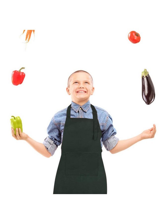 SINLAND Kids Apron with Pocket 2 Pack Adjustable Children Chef Apron for Cooking Baking Painting (M: 6-12 Years) - Image 5