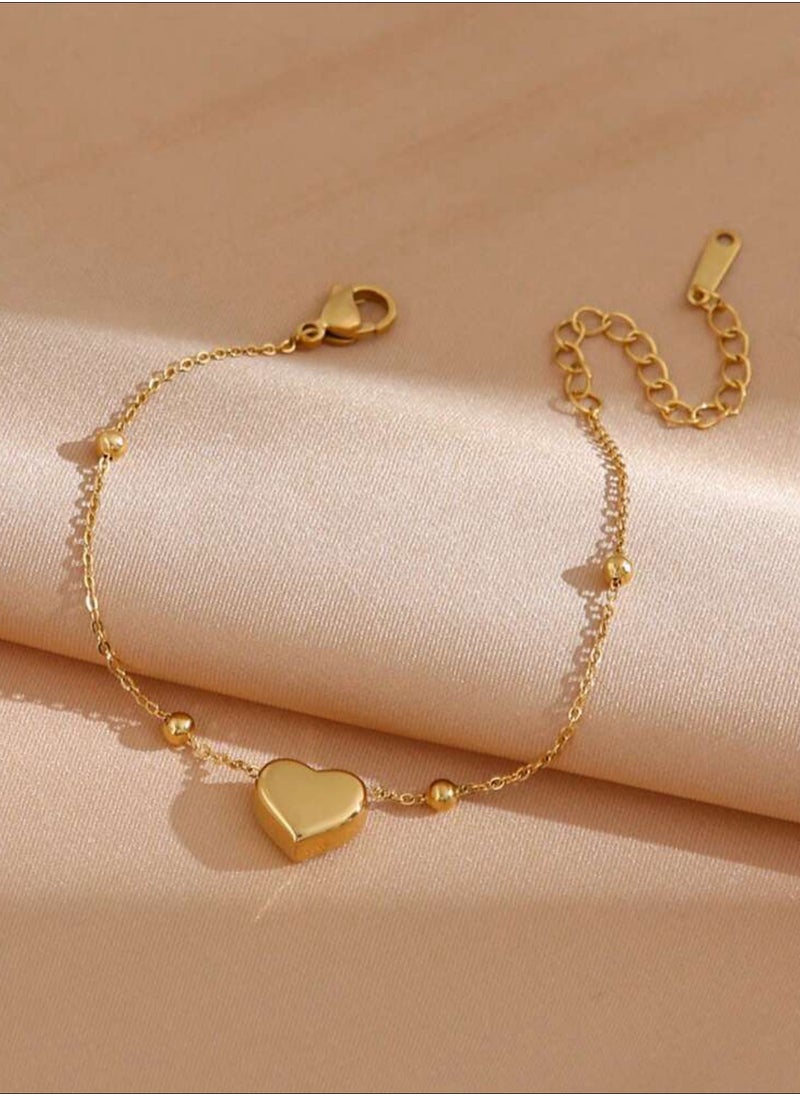 sixtyfour Elegant Gold Plated Stainless Steel Bracelet For Women  - Image 1
