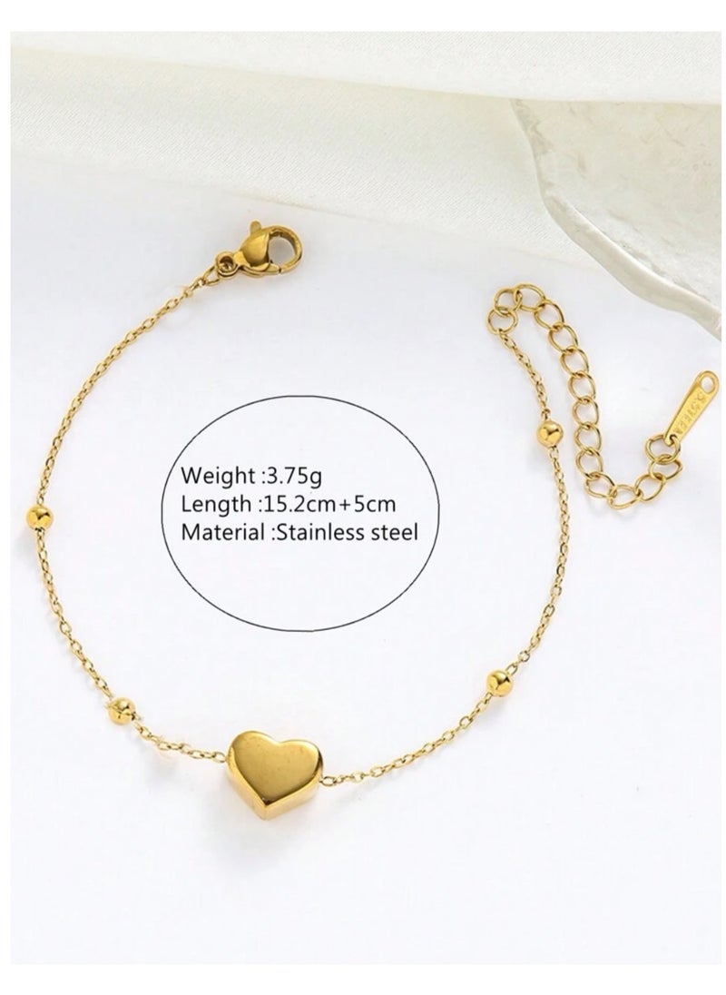 sixtyfour Elegant Gold Plated Stainless Steel Bracelet For Women  - Image 4