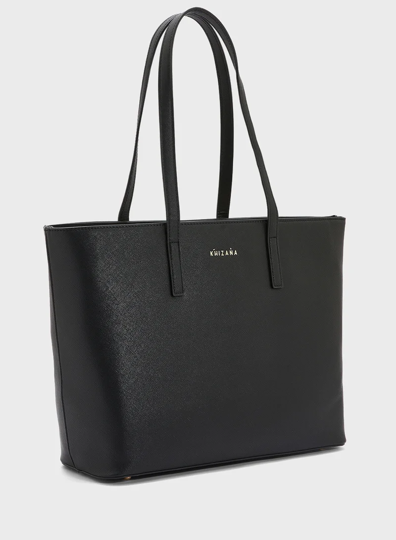 Khizana Carry All Tote Bag With Laptop Sleeve , Bottle Holder & Card Holder