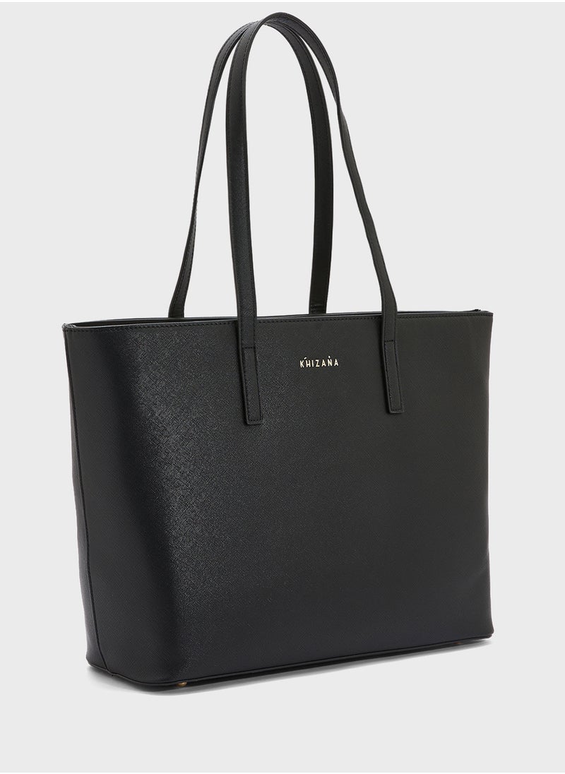 Khizana Carry All Tote Bag With Laptop Sleeve , Bottle Holder & Card Holder  - Image 3