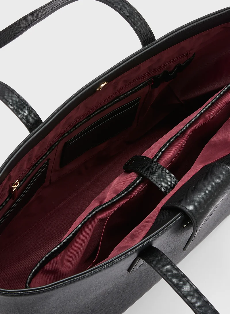 Khizana Carry All Tote Bag With Laptop Sleeve , Bottle Holder & Card Holder