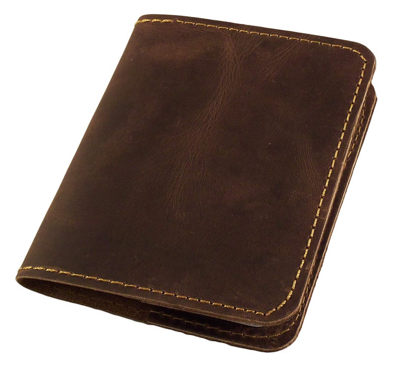Rustic Ridge Leather Refillable Leather Pocket Notebook - Mini Composition Cover - Fits Standard 4.5 x 3.25 Mini Composition Book (Vintage Brown) - Image 4