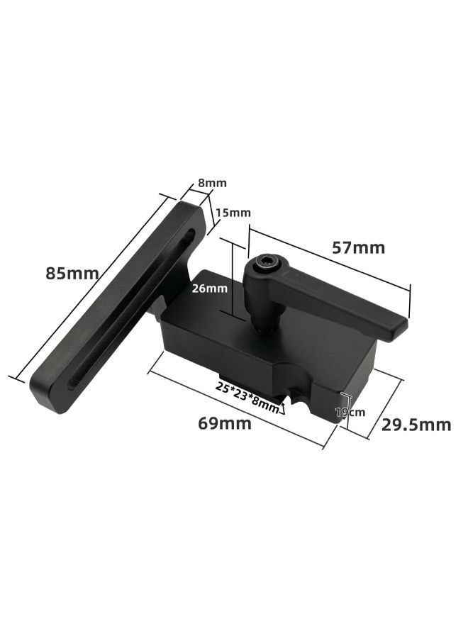 Model 45 Carpenter's Slot Limiter Black 85 x 69 29.5millimeter