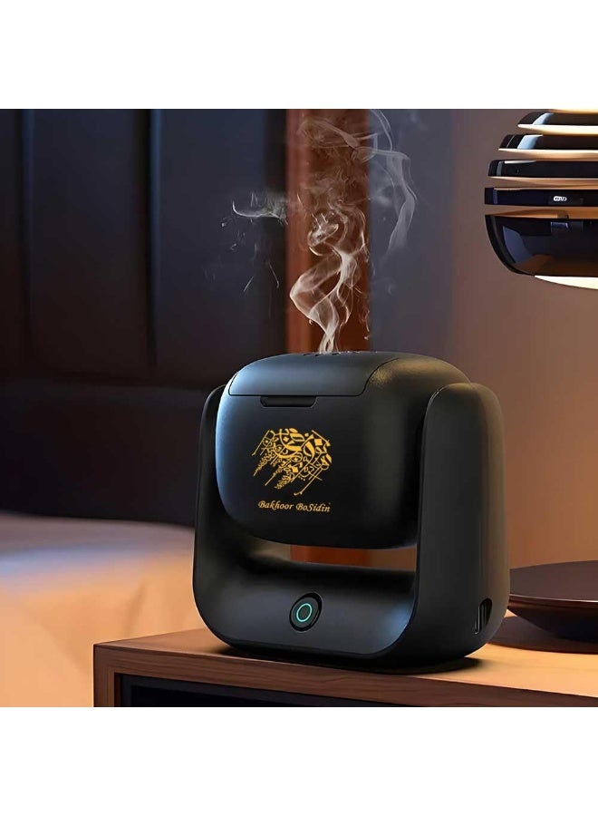 SUNEX Modern Rotational Bakhoor Incense Burner, 90° Rotation, 1500 mAh Battery, Type-C Charging - Image 1