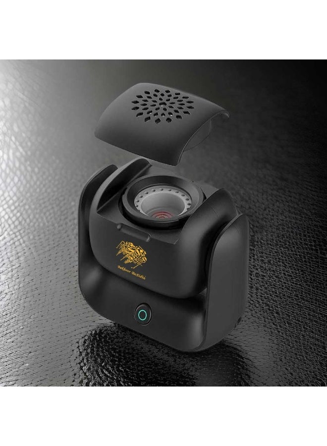 SUNEX Modern Rotational Bakhoor Incense Burner, 90° Rotation, 1500 mAh Battery, Type-C Charging - Image 3
