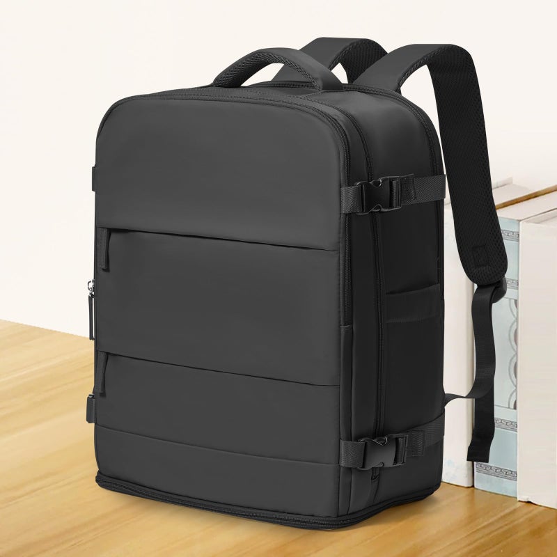 coowoz Travel Backpack Carry On for Women Man Gym Backpack with Laptop Compartment Mochila de Viaje Teacher Personal Item Backpacks Rucksack Airplane Accessories Must Haves,Black Small - Image 2