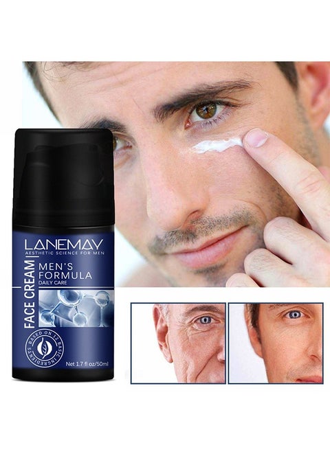 Men's Face Cream, Men's Anti-Aging and Wrinkle Cream with Collagen, Hyaluronic Acid, Vitamin E, Men's Dark Spot Remover and Eye Bag Treatment (50ml)