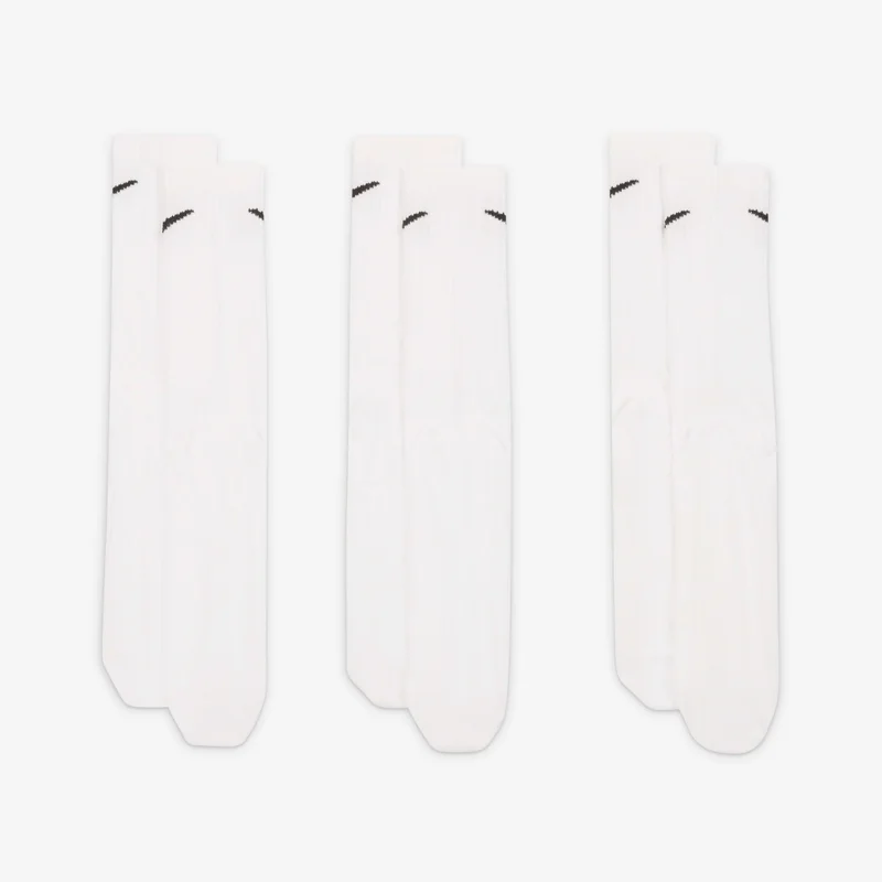 Nike White Men's Everyday Lightweight Training Crew Socks (3 Pack)  | Best Price UAE