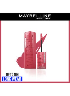 MAYBELLINE NEW YORK SuperStay Vinyl Ink Longwear Transfer Proof Gloss Lipstick, 160 Sultry, Pink Mix  - Image 1