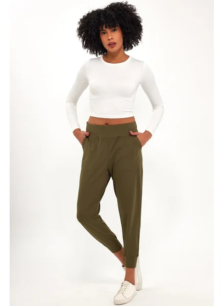 Alexander Gardi Elastic Waist Side Pocket Leggings (B23-00165)