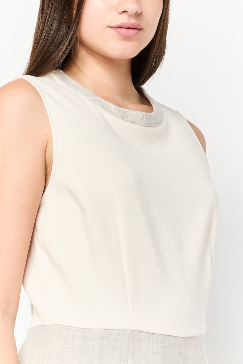 Harmont & Blaine Women Chambray Sleeveless Jumpsuit, Grey - Image 2