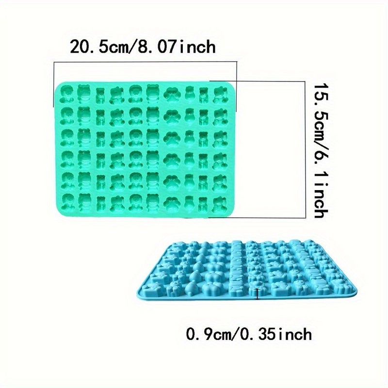 1pc Random Color 60 Cavity Multi Style Animal Shaped Silicone Mold For Chocolate Fondant Candy Pudding Dessert Cake Decoration - Image 3