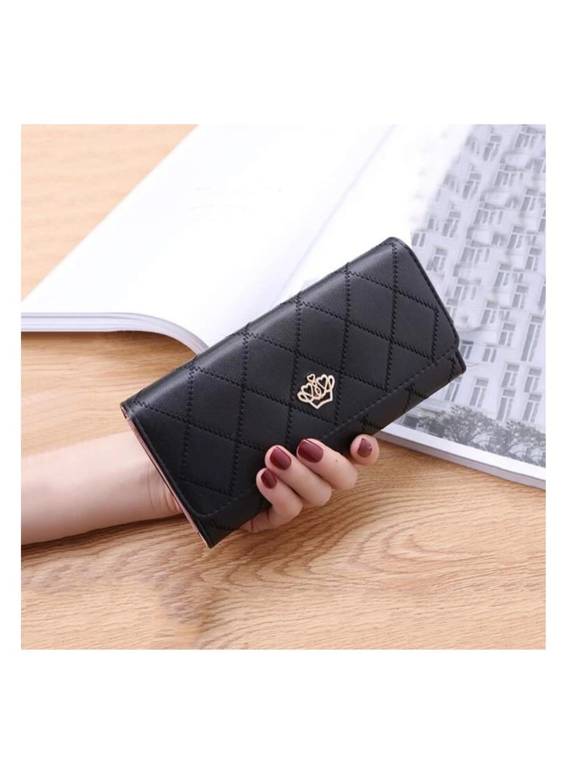 Generic Womens Wallet PU Leather Long Wallet For Women Card Holder Organiser  - Image 2
