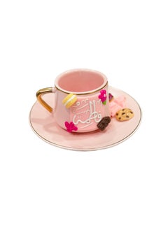 A Porcelain heat resistant handmade coffee cup named Fatima.
