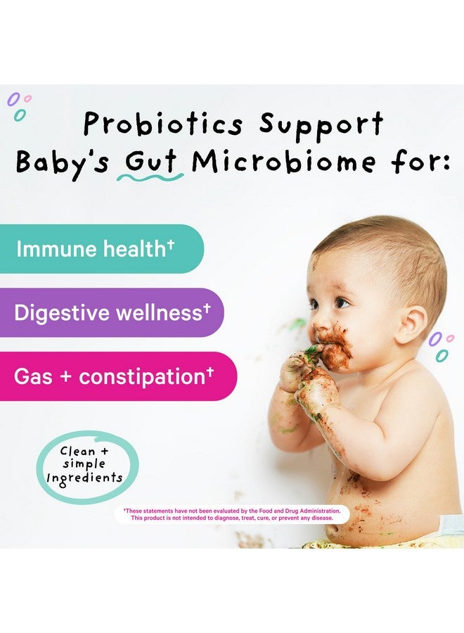 بينك ستروك قطرات بروبيوتيك للأطفال من بينك ستورك، بروبيوتيك للأطفال حديثي الولادة والرضع والأطفال الصغار للمساعدة في الهضم ودعم الإمساك، أساسيات حديثي الولادة - 1 أونصة سائلة، كمية تكفي شهرين - Image 1