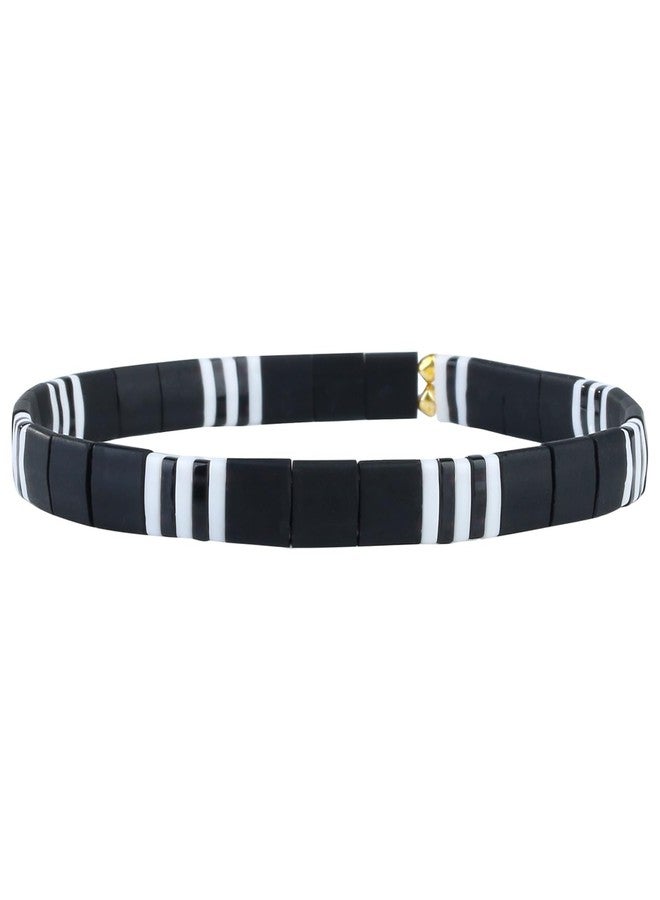 KELITCH Classic Stretch Bracelets Summer Tila Beaded Bracelets Friendship Cuff Bracelets - 07J - Image 1