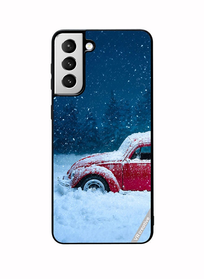 VR CREATIVE Protective Case Cover For Samsung Galaxy S22 5G Christmas Car Design Multicolour - Image 1