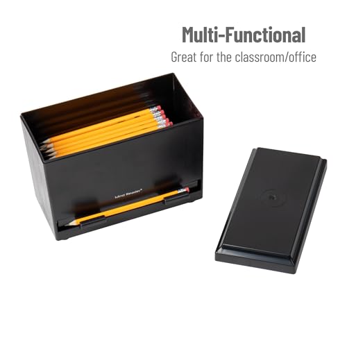 Mind Reader حامل مصاصات مايند ريدر، حامل أقلام، ضرورة في الفصول الدراسية، إمدادات المطاعم، بلاستيك، 9.25"L x 4.5"W x 7.5"H، أسود - Image 5